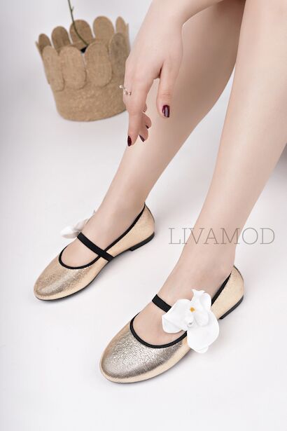 Kadın Günlük Babet Yuvarlak Burun Balerin Babet Ortopedik Memory Flex Hafızalı Taban 