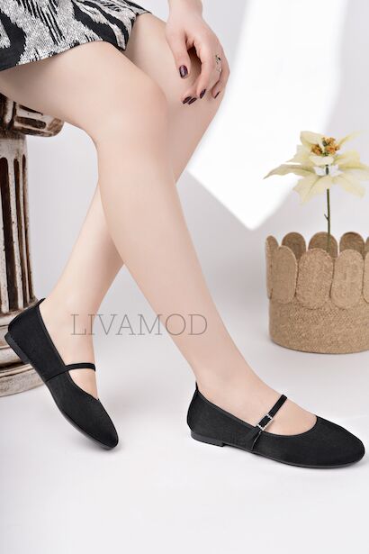 Danya Kadın Günlük Babet Yuvarlak Burun Balerin Babet Ortopedik Memory Flex Hafızalı Taban 