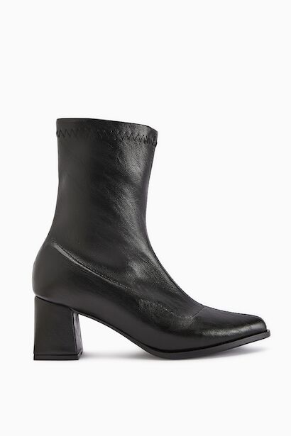 Kadın Sivri Burun Orta Boy Topuklu Cilt 